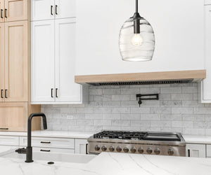 Urban Ambiance - Pendant - UQL5514 Contemporary Indoor Pendant, 13.5''H x 10''W x 10''D, Matte Black Finish, Northbridge Collection - 
