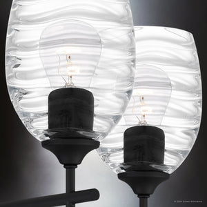 Urban Ambiance - Chandelier - UQL5515 Contemporary Indoor Chandelier, 9.25''H x 25''W x 25''D, Matte Black Finish, Northbridge Collection - 