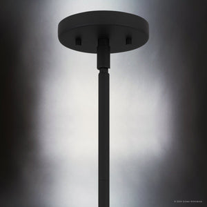 Urban Ambiance - Chandelier - UQL5515 Contemporary Indoor Chandelier, 9.25''H x 25''W x 25''D, Matte Black Finish, Northbridge Collection - 