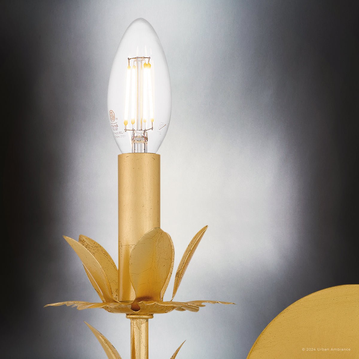 UQL5531 Vintage Indoor Wall Sconce, 11.25''H x 12''W x 5''D