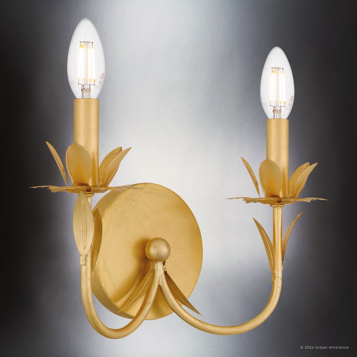 UQL5531 Vintage Indoor Wall Sconce, 11.25''H x 12''W x 5''D