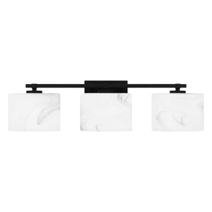 Urban Ambiance - Bath Light - UQL5551 Contemporary Indoor Bath Light, 6.25''H x 24''W x 5.25''D, Matte Black Finish, Nowra Collection - 