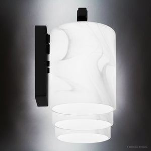Urban Ambiance - Bath Light - UQL5551 Contemporary Indoor Bath Light, 6.25''H x 24''W x 5.25''D, Matte Black Finish, Nowra Collection - 