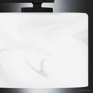 Urban Ambiance - Bath Light - UQL5552 Contemporary Indoor Bath Light, 6.25''H x 32.75''W x 5.25''D, Matte Black Finish, Nowra Collection - 
