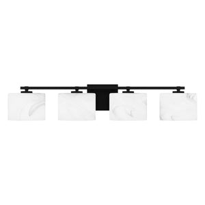 Urban Ambiance - Bath Light - UQL5552 Contemporary Indoor Bath Light, 6.25''H x 32.75''W x 5.25''D, Matte Black Finish, Nowra Collection - 