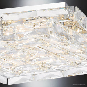 Urban Ambiance - Ceiling Light - UQL5560 Contemporary Indoor Ceiling Light, 3.25''H x 14.75''W x 14.75''D, Polished Chrome Finish, Lafayette Collection - 