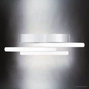 Urban Ambiance - Ceiling Light - UQL5571 Minimalist Indoor Ceiling Light, 4''H x 16''W x 16''D, Polished Chrome Finish, Hawthorn Collection - 