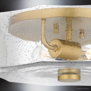 Urban Ambiance - Ceiling Light - UQL5600 Classic Indoor Ceiling Light, 5.25''H x 14''W x 14''D, Aged Brass Finish, Hankinson Collection - 