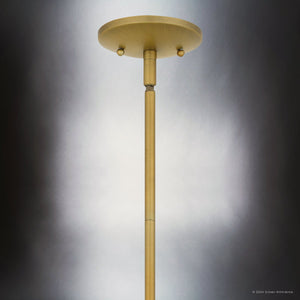 Urban Ambiance - Pendant - UQL5670 Modern Indoor Pendant, 22''H x 10.75''W x 10.75''D, Aged Brass Finish, Zennor Collection - 