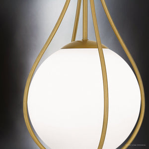 Urban Ambiance - Pendant - UQL5670 Modern Indoor Pendant, 22''H x 10.75''W x 10.75''D, Aged Brass Finish, Zennor Collection - 