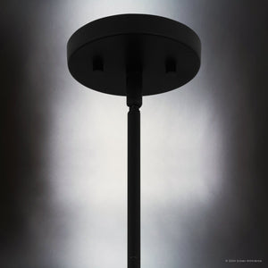 Urban Ambiance - Pendant - UQL5680 Cosmopolitan Indoor Pendant, 5.5''H x 16''W x 16''D, Matte Black Finish, Zennor Collection - 