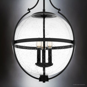 Urban Ambiance - Pendant - UQL5691 New Traditional Indoor Pendant, 29''H x 17.5''W x 17.5''D, Matte Black Finish, Zennor Collection - 