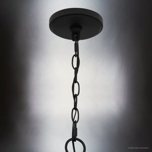 Urban Ambiance - Pendant - UQL5691 New Traditional Indoor Pendant, 29''H x 17.5''W x 17.5''D, Matte Black Finish, Zennor Collection - 
