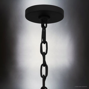 Urban Ambiance - Pendant - UQL5741 Traditional Indoor Pendant, 18''H x 14''W x 14''D, Matte Black Finish, Zennor Collection - 