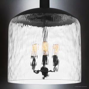 Urban Ambiance - Pendant - UQL5741 Traditional Indoor Pendant, 18''H x 14''W x 14''D, Matte Black Finish, Zennor Collection - 