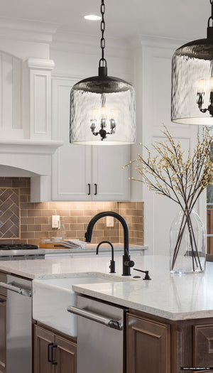 Urban Ambiance - Pendant - UQL5741 Traditional Indoor Pendant, 18''H x 14''W x 14''D, Matte Black Finish, Zennor Collection - 