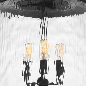 Urban Ambiance - Pendant - UQL5741 Traditional Indoor Pendant, 18''H x 14''W x 14''D, Matte Black Finish, Zennor Collection - 