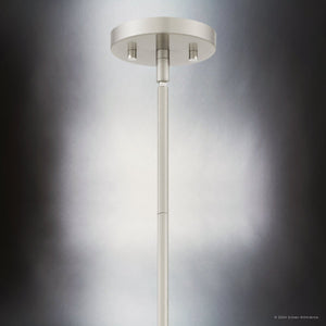 Urban Ambiance - Pendant - UQL5760 Minimalist Indoor Pendant, 19.5''H x 16''W x 16''D, Brushed Nickel Finish, Zennor Collection - 