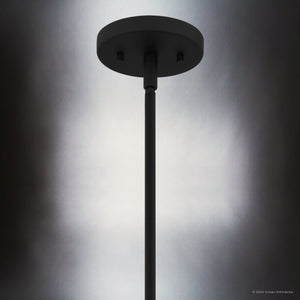 Urban Ambiance - Pendant - UQL5761 Minimalist Indoor Pendant, 19.5''H x 16''W x 16''D, Matte Black Finish, Zennor Collection - 