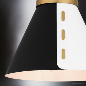 Urban Ambiance - Pendant - UQL5770 Urban Loft Indoor Pendant, 9.75''H x 12''W x 12''D, Brushed Weathered Brass Finish, Zennor Collection - 