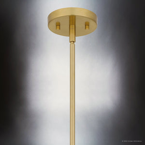 Urban Ambiance - Chandelier - UQL5890 Mid - Century Modern Indoor Chandelier, 24.25''H x 28''W x 28''D, Aged Brass Finish, Regensburg Collection - 