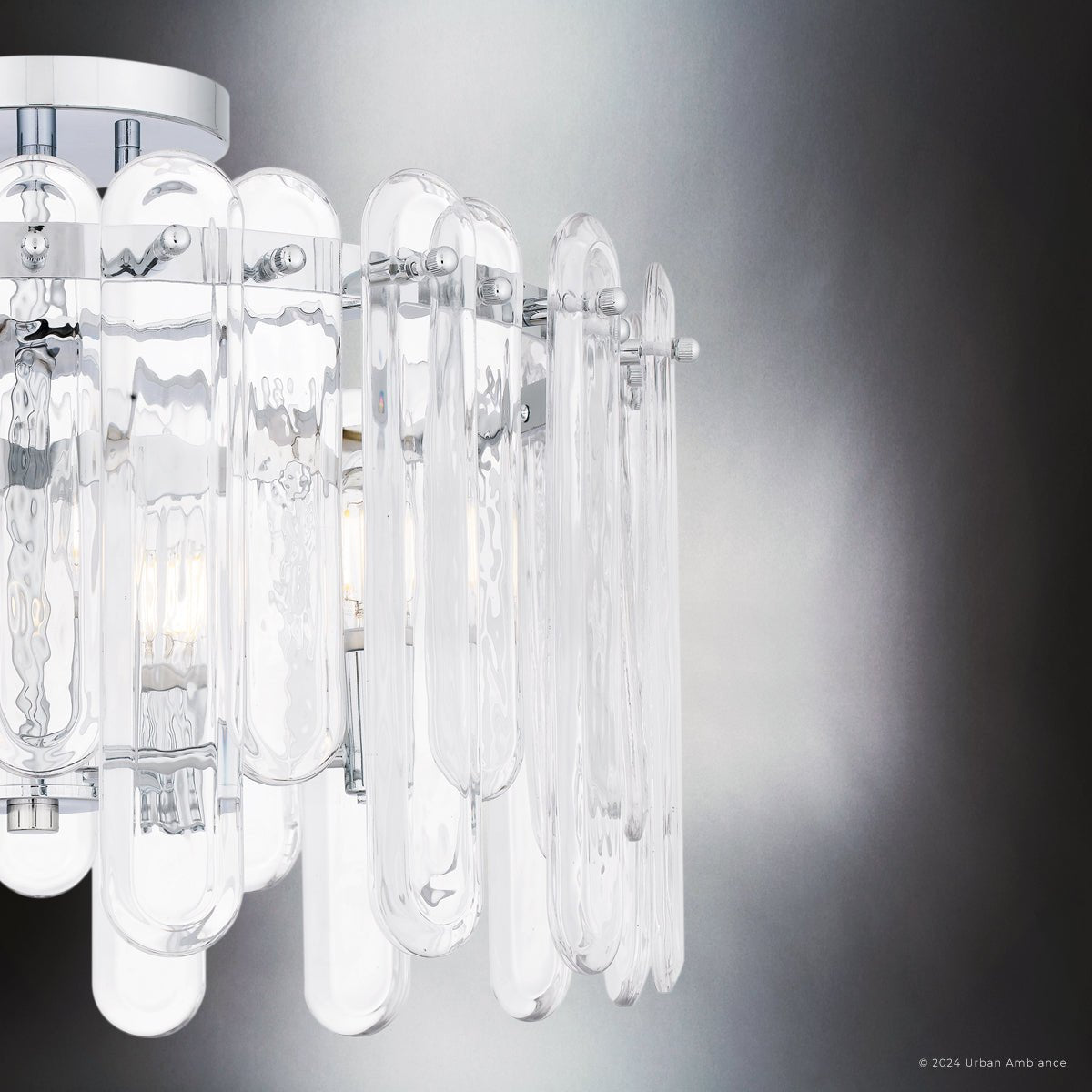 Luxury Posh Ceiling Light, Polished Chrome, Uql5901, Silver Luxury Posh Ceiling Light, Polished Chrome, Uql5901, Silver
