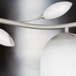 Urban Ambiance - Bath Light - UQL5941 Glam Indoor Bath Light, 9.25''H x 24''W x 6.5''D, Brushed Nickel Finish, Hadley Collection - 