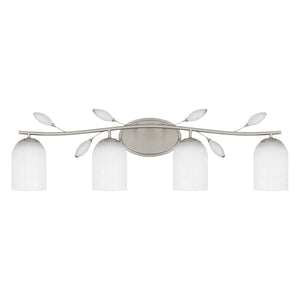 Urban Ambiance - Bath Light - UQL5942 Glam Indoor Bath Light, 9.25''H x 33.5''W x 6.5''D, Brushed Nickel Finish, Hadley Collection - 