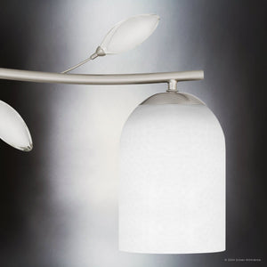 Urban Ambiance - Bath Light - UQL5942 Glam Indoor Bath Light, 9.25''H x 33.5''W x 6.5''D, Brushed Nickel Finish, Hadley Collection - 