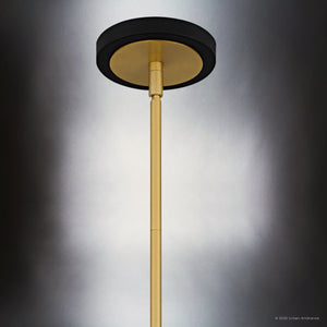 Urban Ambiance - Chandelier - UQL5961 Luxe Industrial Indoor Chandelier, 9.00''H x 26.00''W x 26.00''Dep, Matte Black Finish, Eastvale Collection - 