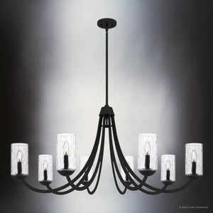 Urban Ambiance - Chandelier - UQL5973 Traditional Indoor Chandelier, 22.00''H x 45.00''W x 45.00''Dep, Matte Black Finish, Shoreline Collection - 