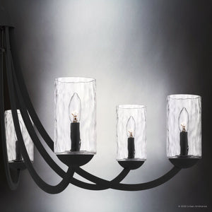 Urban Ambiance - Chandelier - UQL5973 Traditional Indoor Chandelier, 22.00''H x 45.00''W x 45.00''Dep, Matte Black Finish, Shoreline Collection - 
