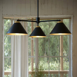 Urban Ambiance - Chandelier - UQL5981 Urban Loft Indoor Chandelier, 10.00''H x 32.00''W x 32.00''Dep, Matte Black Finish, Hanford Collection - 