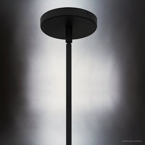 Urban Ambiance - Pendant - UQL5993 Bohemian Indoor Pendant, 10.50''H x 22.00''W x 22.00''Dep, Matte Black Finish, Rosemead Collection - 