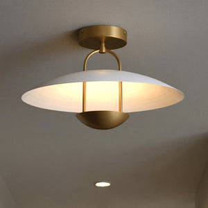 Urban Ambiance - Ceiling Light - UQL6000 Urban Loft Indoor Ceiling Light, 11.00''H x 18.00''W x 18.00''Dep, Brushed Gold Finish, Lehi Collection - 