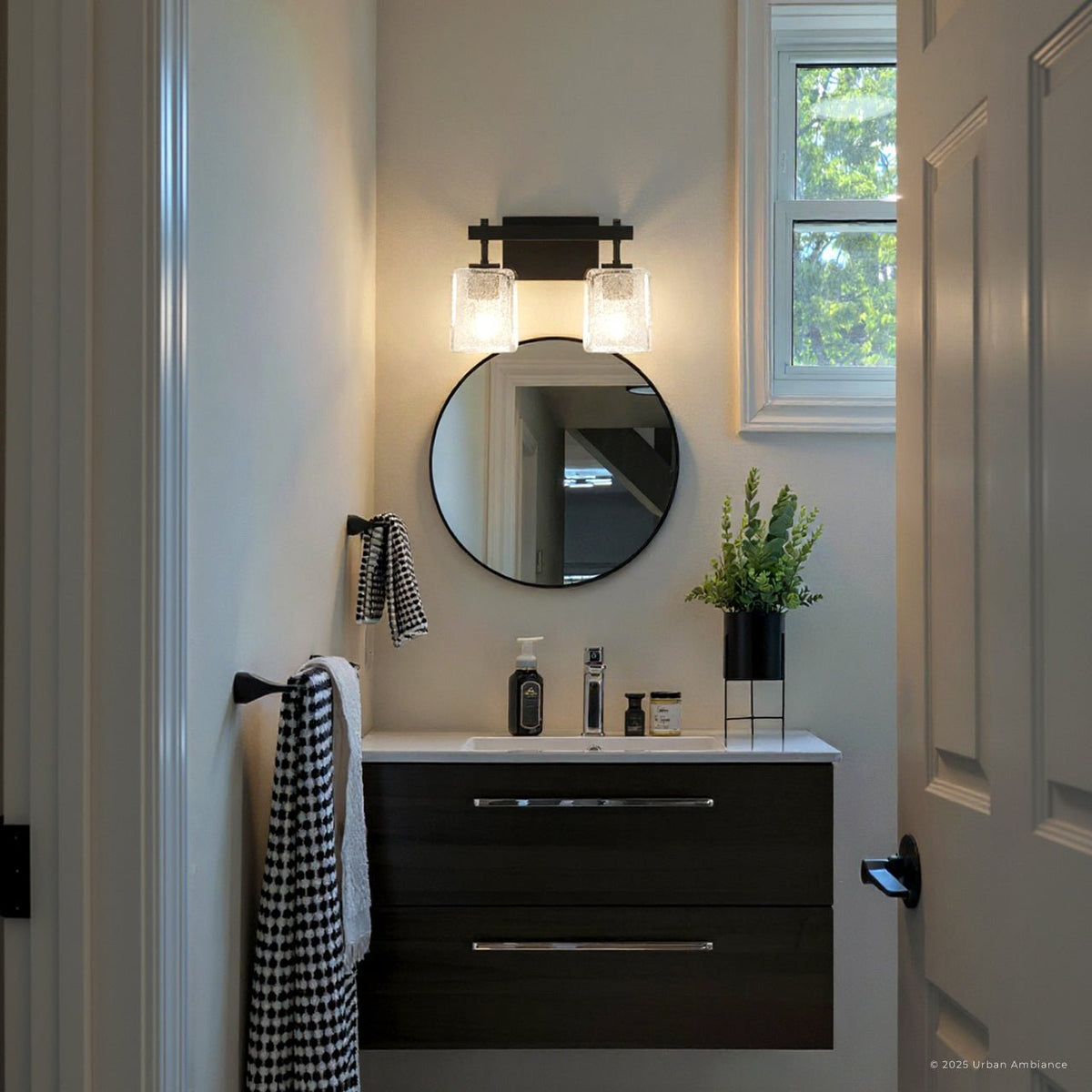 UQL6021 Contemporary Indoor Bath Light, 9.25''H x 13.50''W x 6.75''Dep ...