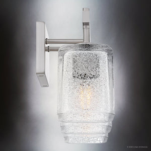 Urban Ambiance - Bath Light - UQL6022 Contemporary Indoor Bath Light, 9.25''H x 22.50''W x 6.75''Dep, Brushed Nickel Finish, Novato Collection - 