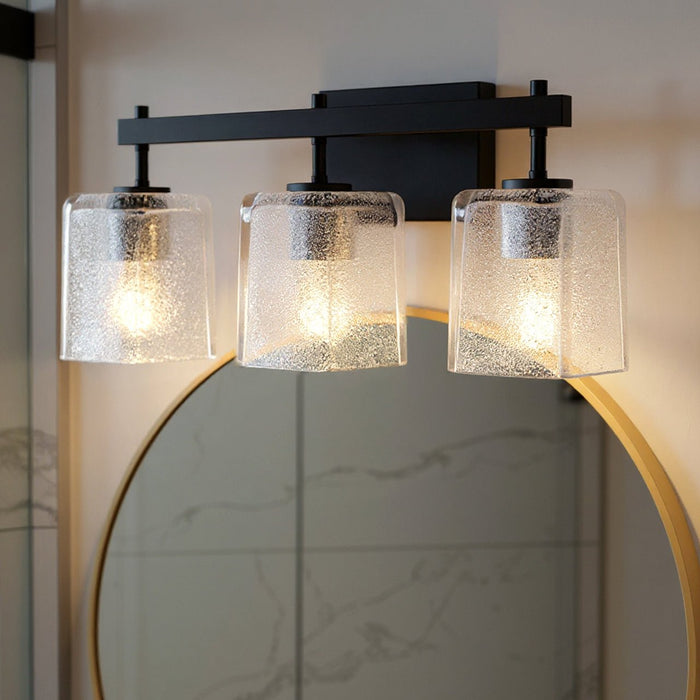 UQL6023 Contemporary Indoor Bath Light, 9.25''H x 22.50''W x 6.75''Dep, Matte Black Finish, Novato Collection