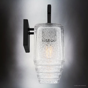 Urban Ambiance - Bath Light - UQL6025 Contemporary Indoor Bath Light, 9.25''H x 31.50''W x 6.75''Dep, Matte Black Finish, Novato Collection - 