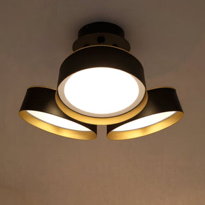Urban Ambiance - Ceiling Light - UQL6030 Modern Indoor Ceiling Light, 10.00''H x 19.00''W x 19.00''Dep, Matte Black Finish, Elyria Collection - 