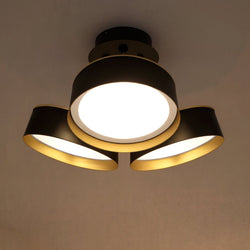 Urban Ambiance - Ceiling Light - UQL6030 Modern Indoor Ceiling Light, 10.00''H x 19.00''W x 19.00''Dep, Matte Black Finish, Elyria Collection - 