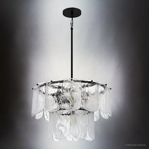 Urban Ambiance - Pendant - UQL6040 New Traditional Indoor Pendant, 15.75''H x 23.50''W x 23.50''Dep, Matte Black Finish, Revere Collection - 