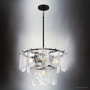 Urban Ambiance - Pendant - UQL6040 New Traditional Indoor Pendant, 15.75''H x 23.50''W x 23.50''Dep, Matte Black Finish, Revere Collection - 