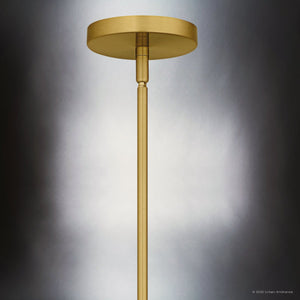 Urban Ambiance - Chandelier - UQL6050 Glam Indoor Chandelier, 24.25''H x 32.00''W x 32.00''Dep, Brushed Gold Finish, Wheaton Collection - 