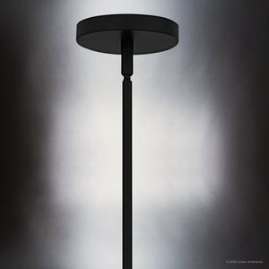 Urban Ambiance - Chandelier - UQL6051 Glam Indoor Chandelier, 24.25''H x 32.00''W x 32.00''Dep, Matte Black Finish, Wheaton Collection - 