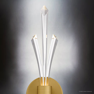 Urban Ambiance - Wall Sconce - UQL6054 Glam Indoor Wall Sconce, 22.50''H x 5.00''W x 5.25''Dep, Brushed Gold Finish, Wheaton Collection - 