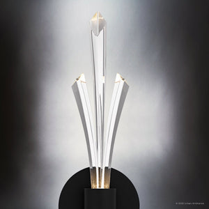 Urban Ambiance - Wall Sconce - UQL6055 Glam Indoor Wall Sconce, 22.50''H x 5.00''W x 5.25''Dep, Matte Black Finish, Wheaton Collection - 