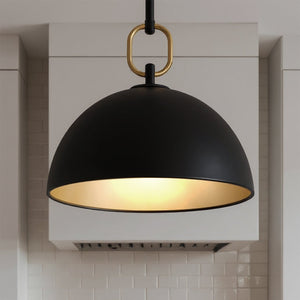 Urban Ambiance - Pendant - UQL6060 Urban Loft Indoor Pendant, 10.00''H x 12.00''W x 12.00''Dep, Matte Black Finish, Colton Collection - 