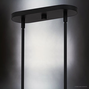 Urban Ambiance - Chandelier - UQL6061 Urban Loft Indoor Chandelier, 10.00''H x 44.25''W x 12.00''Dep, Matte Black Finish, Colton Collection - 