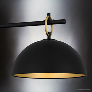 Urban Ambiance - Chandelier - UQL6061 Urban Loft Indoor Chandelier, 10.00''H x 44.25''W x 12.00''Dep, Matte Black Finish, Colton Collection - 